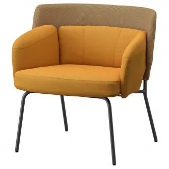 IKEA BINGSTA Fotoliu, Vissle galben inchis/Kabusa galben inchis