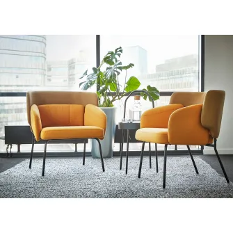IKEA BINGSTA Fotoliu, Vissle galben inchis/Kabusa galben inchis