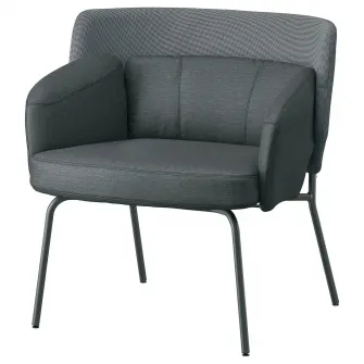 IKEA BINGSTA Fotoliu, Vissle gri inchis/Kabusa gri inchis