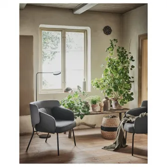 IKEA BINGSTA Fotoliu, Vissle gri inchis/Kabusa gri inchis
