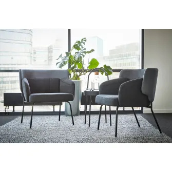 IKEA BINGSTA Fotoliu, Vissle gri inchis/Kabusa gri inchis