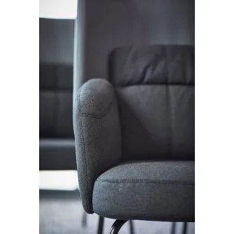 IKEA BINGSTA Fotoliu, Vissle gri inchis/Kabusa gri inchis