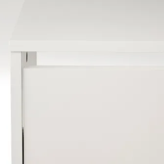 IKEA BISSA Dulap pantofi 3 compartimente, alb, 49x28x135 cm