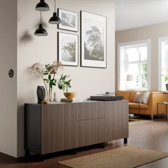 IKEA BJÖRKÖVIKEN Front sertar, maro furnir stejar vopsit, 60x26 cm