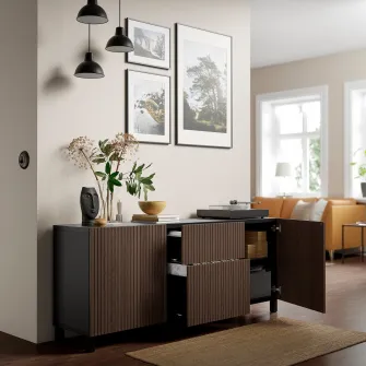 IKEA BJÖRKÖVIKEN Front usa/sertar, maro furnir stejar vopsit, 60x38 cm