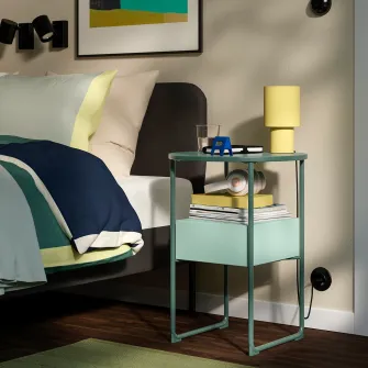 IKEA BLANKHÄLLAN Noptiera, verde/turcoaz