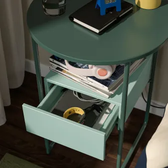 IKEA BLANKHÄLLAN Noptiera, verde/turcoaz
