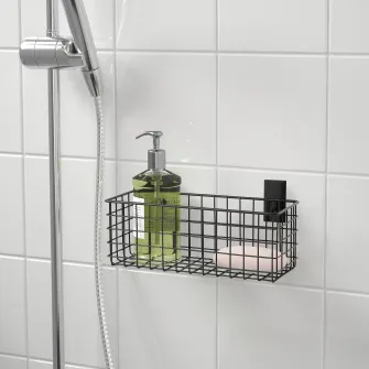 IKEA BLECKSJÖN Cos perete, negru, 31x12x12 cm