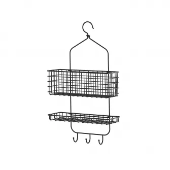 IKEA BLECKSJÖN Cuier dus 2 niveluri, negru, 31x56 cm