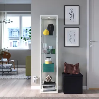 IKEA BLÅLIDEN / STRIMSÄV Corp usi sticla cu iluminat, alb