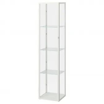 IKEA BLÅLIDEN Corp cu usa de sticla, alb, 35x32x151 cm