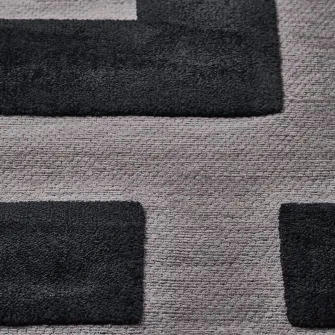 IKEA BLÅSKATA Covor, negru/gri, 105x160 cm