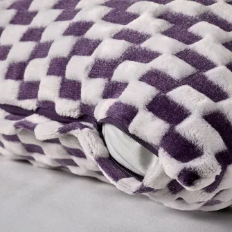 IKEA BLÅSKATA Fata perna, purpuriu/cu model, 50x50 cm