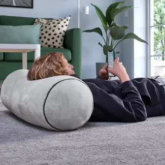 IKEA BLÅSKATA Perna, cilindric/gri, 80 cm