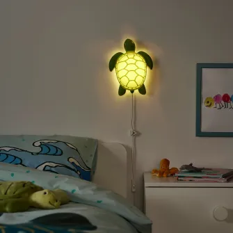 IKEA BLÅVINGAD Aplica LED, broasca testoasa/verde
