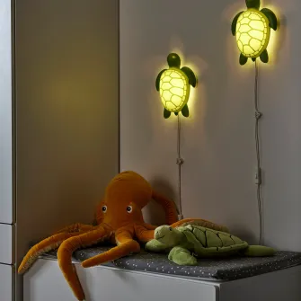 IKEA BLÅVINGAD Aplica LED, broasca testoasa/verde