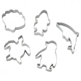 IKEA BLÅVINGAD Forme pasta modelatoare, set 5piese, aluminiu