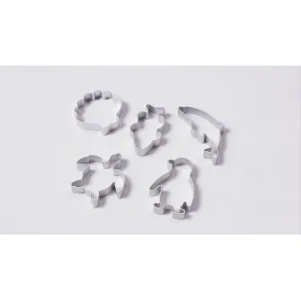 IKEA BLÅVINGAD Forme pasta modelatoare, set 5piese, aluminiu