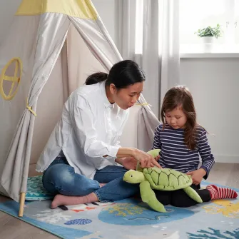 IKEA BLÅVINGAD Jucarie de plus, broasca testoasa/verde, 44 cm