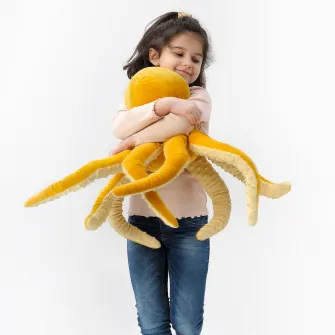 IKEA BLÅVINGAD Jucarie de plus, caracatita/galben, 50 cm