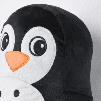 IKEA BLÅVINGAD Perna, forma pinguin negru/alb, 40x32 cm