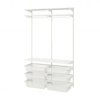 IKEA BOAXEL Combinatie dulap, alb, 125x40x201 cm
