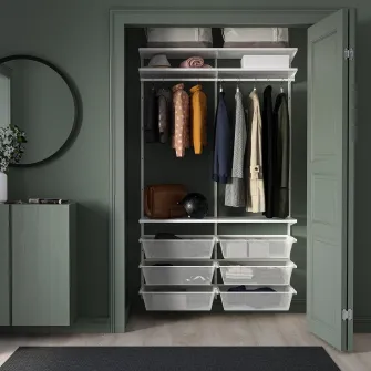 IKEA BOAXEL Combinatie dulap, alb, 125x40x201 cm