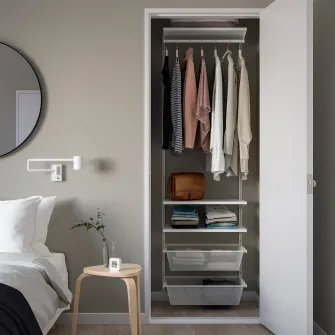 IKEA BOAXEL Combinatie dulap, alb, 62x40x201 cm