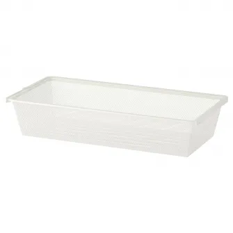 IKEA BOAXEL Cos metalic, alb, 80x40x15 cm