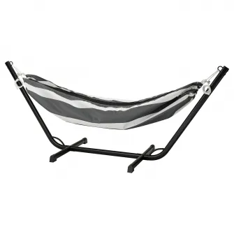 IKEA BOCKÖN / HAMNÖN Hamac+suport, negru/antracit alb