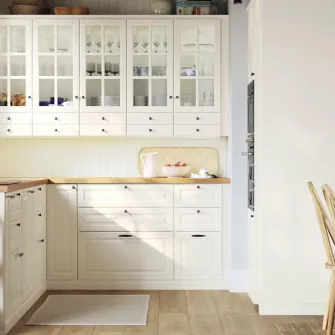 IKEA BODBYN Bagheta decorativa, alb murdar, 221x6 cm