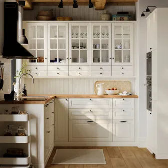 IKEA BODBYN Bagheta decorativa, alb murdar, 221x6 cm