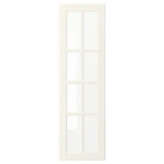 IKEA BODBYN Usa sticla, alb murdar, 30x100 cm