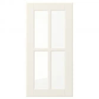 IKEA BODBYN Usa sticla, alb murdar, 30x60 cm