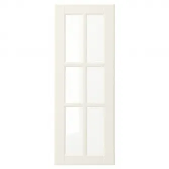 IKEA BODBYN Usa sticla, alb murdar, 30x80 cm