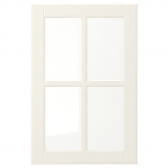 IKEA BODBYN Usa sticla, alb murdar, 40x60 cm