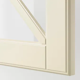 IKEA BODBYN Usa sticla cu traversa, alb murdar, 40x40 cm