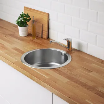 IKEA BOHOLMEN Chiuveta incorporata, 1 cuva, inox, 45 cm