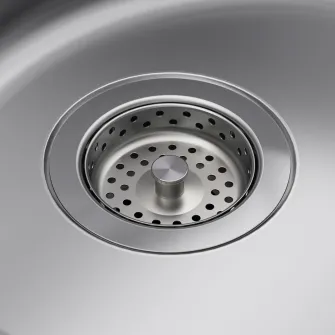 IKEA BOHOLMEN Chiuveta incorporata, 1 cuva, inox, 45 cm