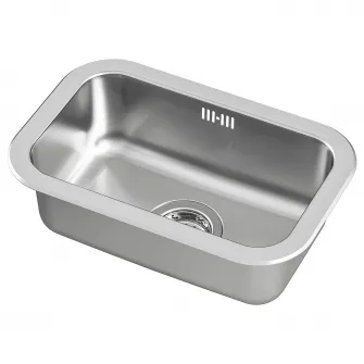 IKEA BOHOLMEN Chiuveta incorporata, 1 cuva, inox, 47x30 cm