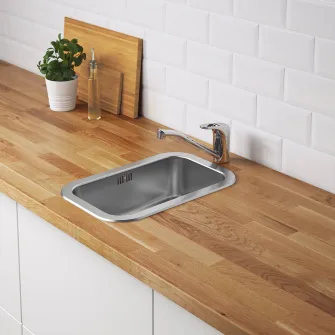 IKEA BOHOLMEN Chiuveta incorporata, 1 cuva, inox, 47x30 cm