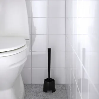 IKEA BOLMEN Perie WC/suport, negru