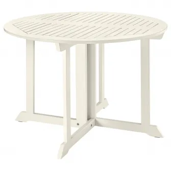 IKEA BONDHOLMEN Masa exterior, alb/bej, 108 cm