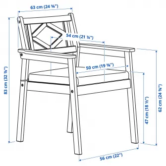 IKEA BONDHOLMEN Masa+4 scaune cu brate, exterior, alb/bej/Frösön/Duvholmen bej