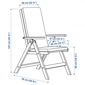 IKEA BONDHOLMEN Masa+4 scaune pliante, exterior, alb/bej/Frösön/Duvholmen bej