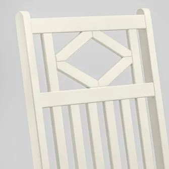 IKEA BONDHOLMEN Scaun reglabil exterior, alb/bej
