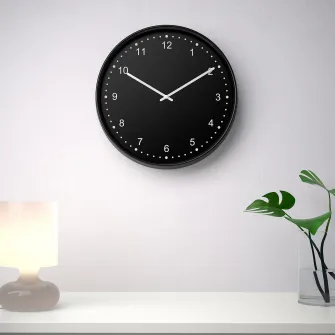 IKEA BONDIS Ceas perete, negru, 38 cm