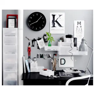 IKEA BONDIS Ceas perete, negru, 38 cm