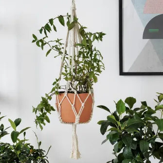 IKEA BOTANISK Suport ghiveci, bej lucrat manual