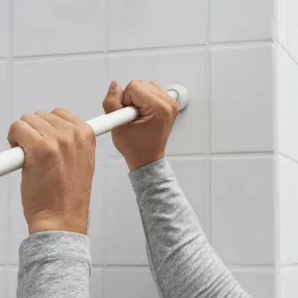 IKEA BOTAREN Sina perdea dus, alb, 70-120 cm